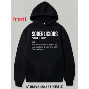 Celebrate Recovery with Soberlicious – Long Sleeve Casual Hoodie for Sobriety Anniversaries