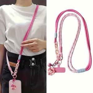 Extra-long durable mobile phone braided cord! Side-hanging is super cool, with a horizontal mobile phone lanyard for unobstructed use, the best choice for going out, Easter, Mother's Day, birthday gifts