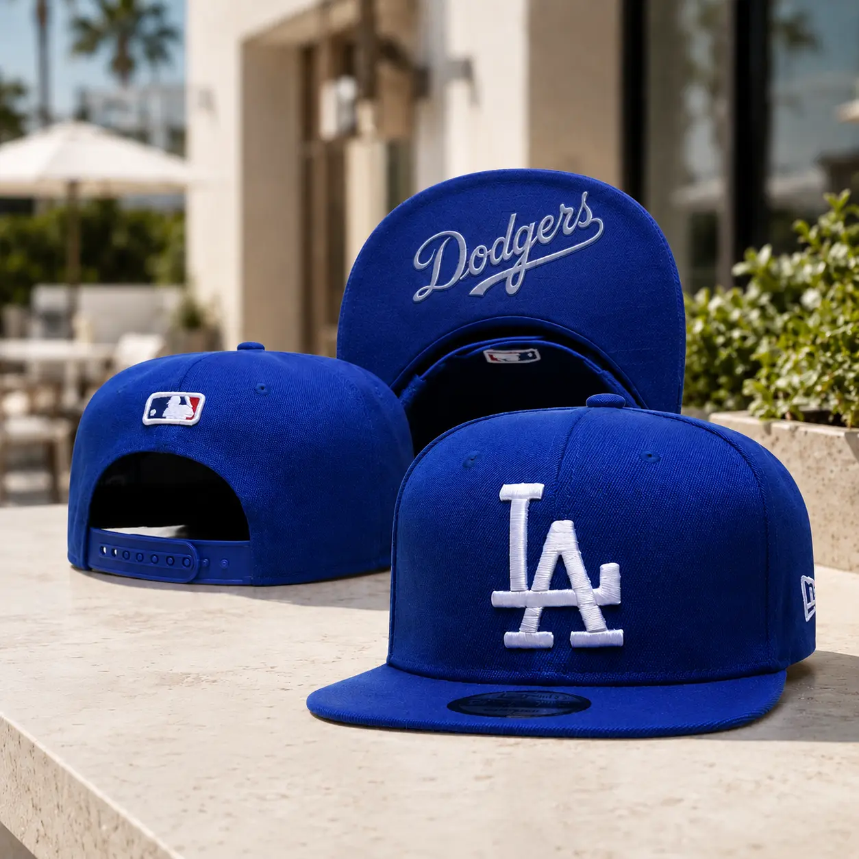 Los Angeles Dodgers Snapback Baseball Cap Multi-Color Variant Grid | Flat Brim Hat | Unisex Streetwear MLB Sports Fan Apparel