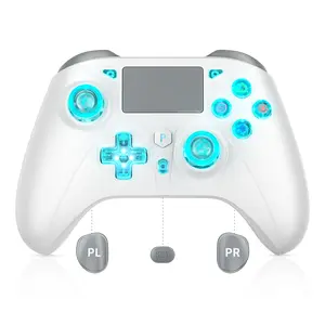 Wireless Controller for PS4, PS4 Pro, PS4 Slim with RGB Light, Turbo Function & Programmable Back Paddles – 1000mAh Fast Charging, 6-Axis Gyro, Dual Vibration, 3.5mm Audio Jack, 15H Game Time