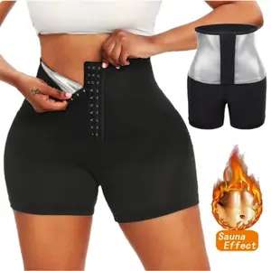 Women's High-Waisted Tummy Control Shorts - Sweat-Inducing & Slimming with Button Closure, for Sports, Fitness & Yoga (New Arrival)
