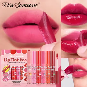 6-Color Lip Stain Set, Liquid Lip, Long-Lasting & Moisturizing, Smudge-Proof & Transfer-Resistant, High Pigmentation for Full Coverage, Cute Gift, Lip Kit