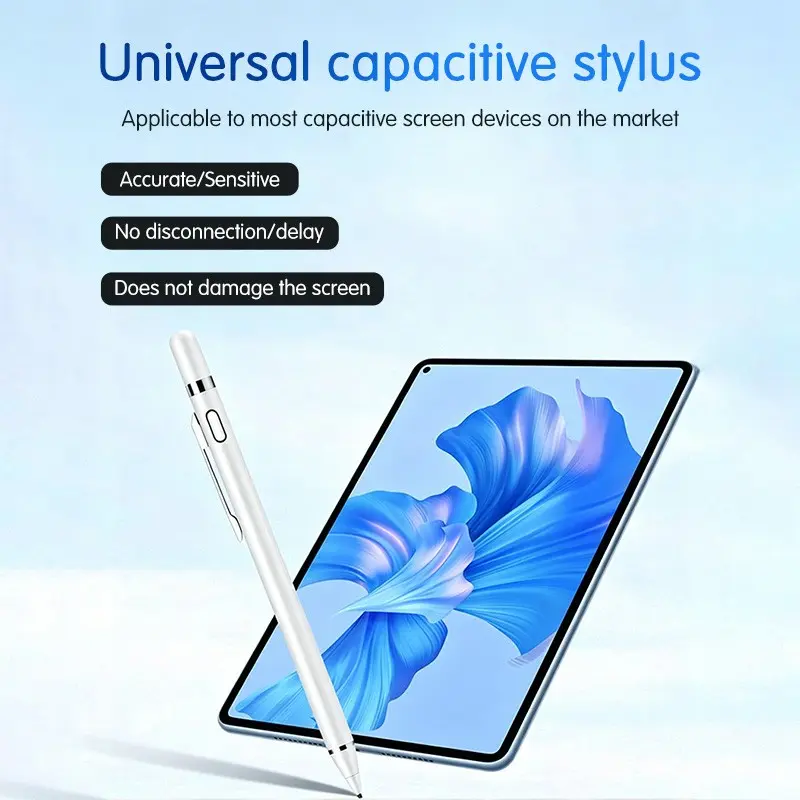 Universal Active Stylus Pen, High Precision, Anti-Mistouch, Durable, Capacitive Touch, Touchscreen Pen, Compatible with Apple and Android Tablets and Phones, Tablet Styluses, Tablet Pens for Touch Screen