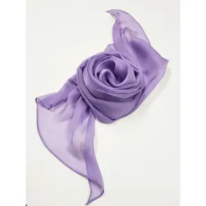 Lavender Chiffon Shawl Wrap Soft Head Scarf Hijab 28"x71"
