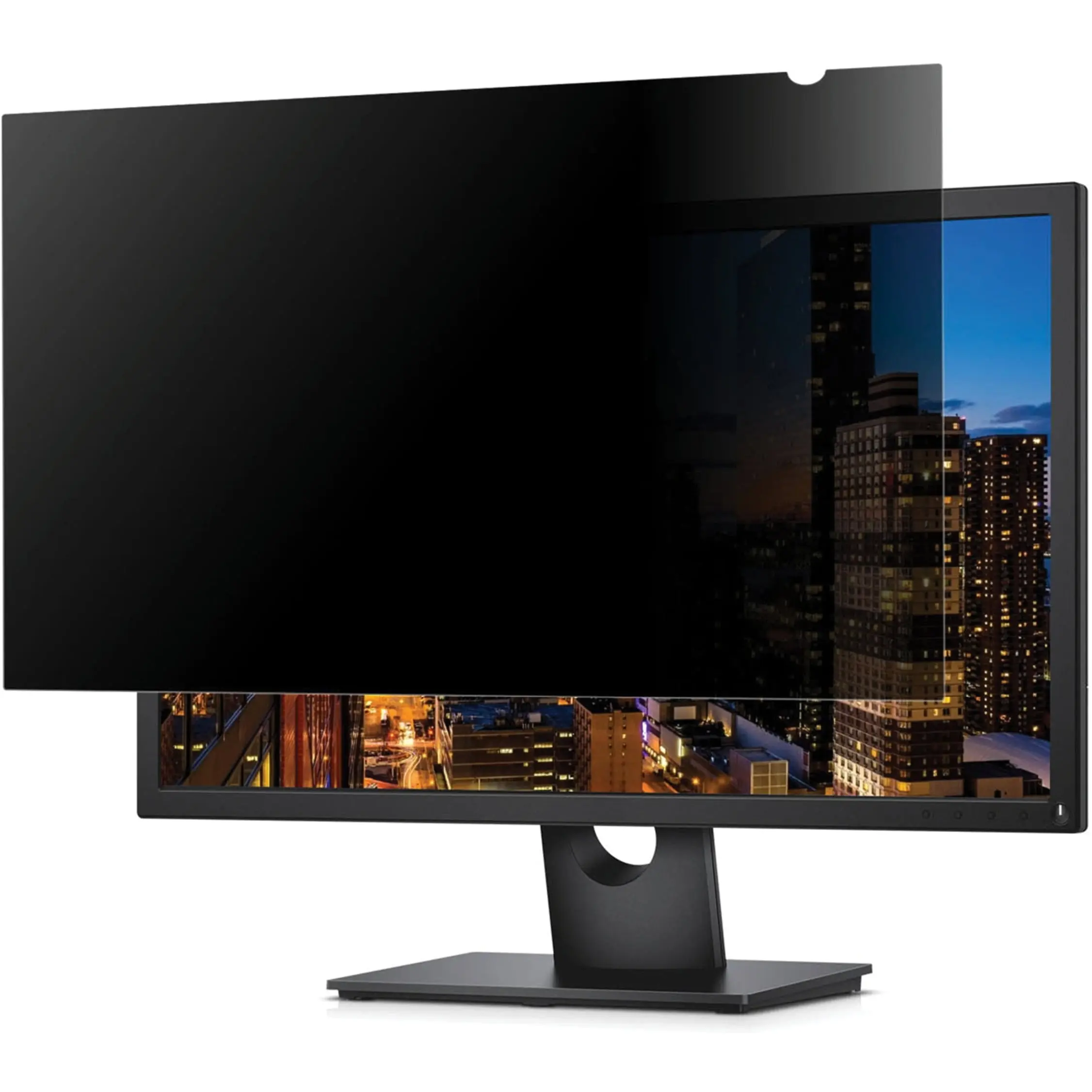 Startech PRIVACY-SCREEN-22MB Glossy Black Plastic LCD Privacy Shield for 20-22in Anti-Glare Computer Monitors, 22 in. Fit, Blue Light Filter, 30+/- Degree View Angle, Reversible, Easy Attach/Remove, Office Use, Top Cutout