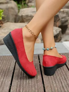 Women's Comfortable Work Shoes Dance Shoes Heeled Slip-On Office Professional Workwear Shoes, Stylish & Durable Design, Flats Shoes Women