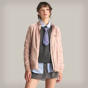 Members Only Women's Washed Satin Boyfriend Jacket, Oversized Fit with Chest and Waist Pockets