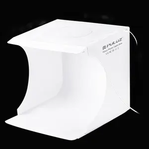 Portable Foldable Photography Studio, LED Light Soft Light Photography Backdrop with 1count Micro USB Cable & 6counts Background Cloth, Professional Camera Accessories for Home & Outdoor Use