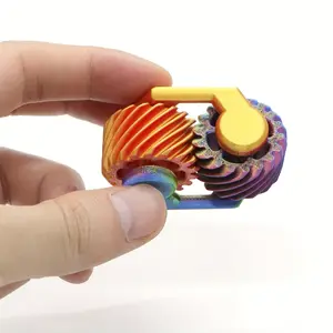 3D Printed Gear Fidget Spinner - Relax Toy with Colorful Gears, Durable Plastic Desk Toy for Office & Home, Portable Fidget Spinner for Relaxation & Focus, Mixed Colors, Desk Toy, Playful Design, Smooth Rotation, Fidget Spinner, Spinner