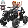 Joyracer 24V Ride on ATV for Kids - 800W 4WD Ride on Machine with EVA Tires, Leather Accents, Birthday Gift for 6-8 Years Old Boys and Girls
