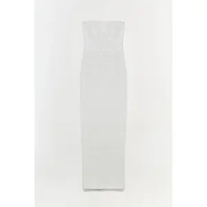 Savia Strapless Embellished Gown