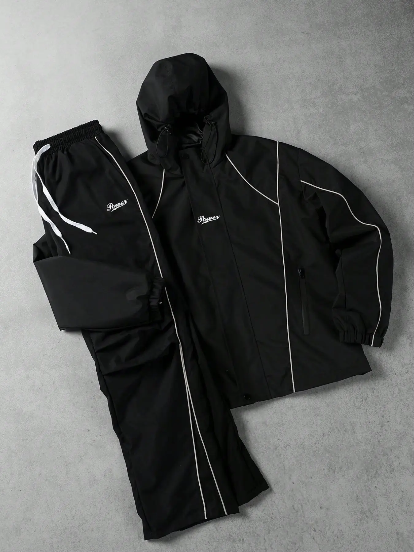 Men's Casual Two-Piece Set, Techwear Sportswear, Workout Gym Clothing, Athleisure Tracksuit Sets, Y2K Reflective Striped Hoodie and Pants, Unisex Fashion Streetwear, Sport Casual Outfit, Comfortable and Durable, Casual Tracksuits