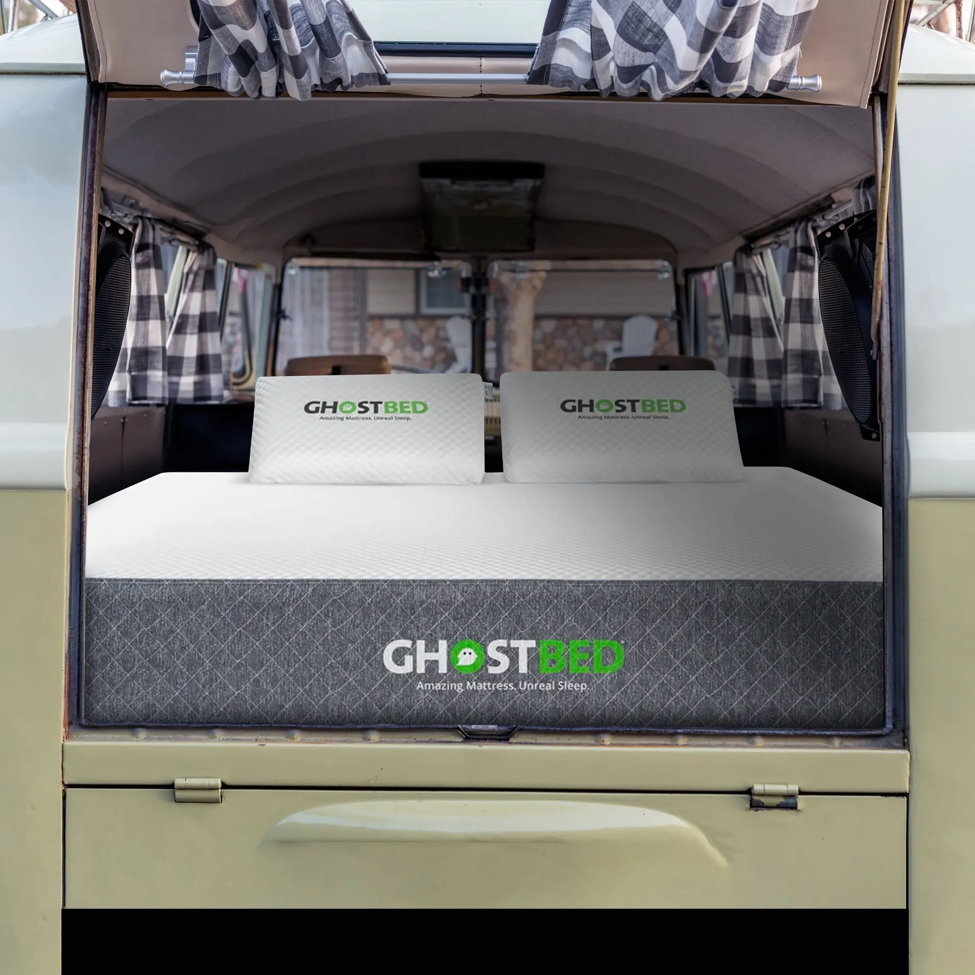 GhostBed 10" RV Travel Camping Mattress - Medium Feel, Naturally Antibacterial, High Quality Comfortable Mattress for Restful Sleep, Comfortable Mattresses