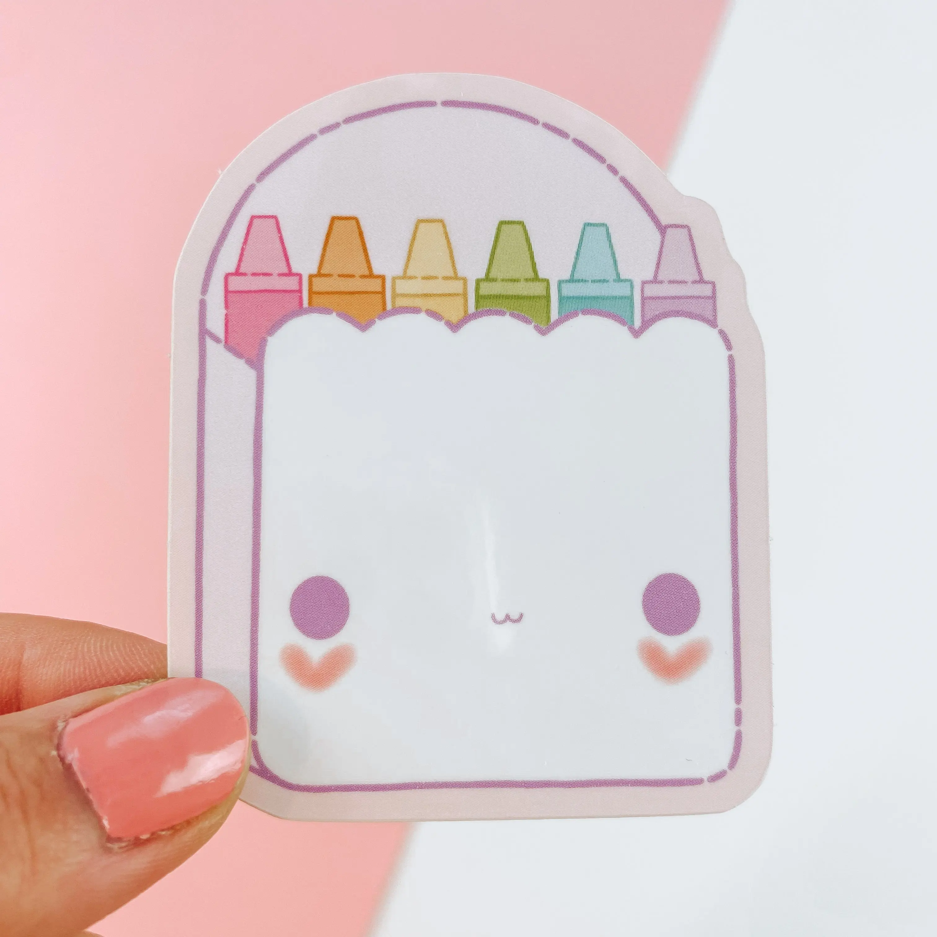 Crayon Box Buddy - Glossy Vinyl Sticker