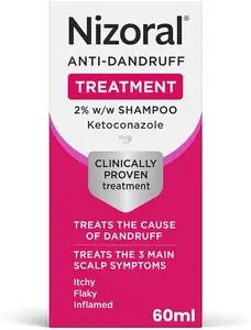 Nizoral 2% Ketoconazole Anti-Dandruff Shampoo (60ML) - Gentle Cleansing Hair Care Solution with 2PCS Conditioner, Clinically Proven for Itchy, Flaky, Inflamed Scalp Treatment, Itchy Scalp Shampoo