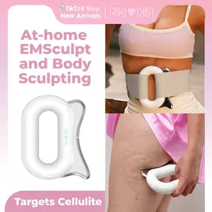 RIKI Sculptor PRO At-home Body Sculpting Device Inspired by Emsculpt, High Intensity EMS, Red & Purple light Therapy, Adjustable Heat, Vibration, and Cordless Design for Muscle Recovery, ab Building, Workout Results Enhancement
