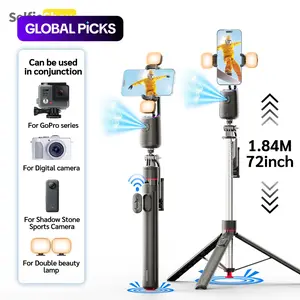 SelfieShow AI Intelligent 360° Tracking Gimbal, Tripod Stabilizer, 1 Count USB Rechargeable Selfie Stick with Mount, Selfie Accessories for Phone, Camera, Vlog, Live Streaming