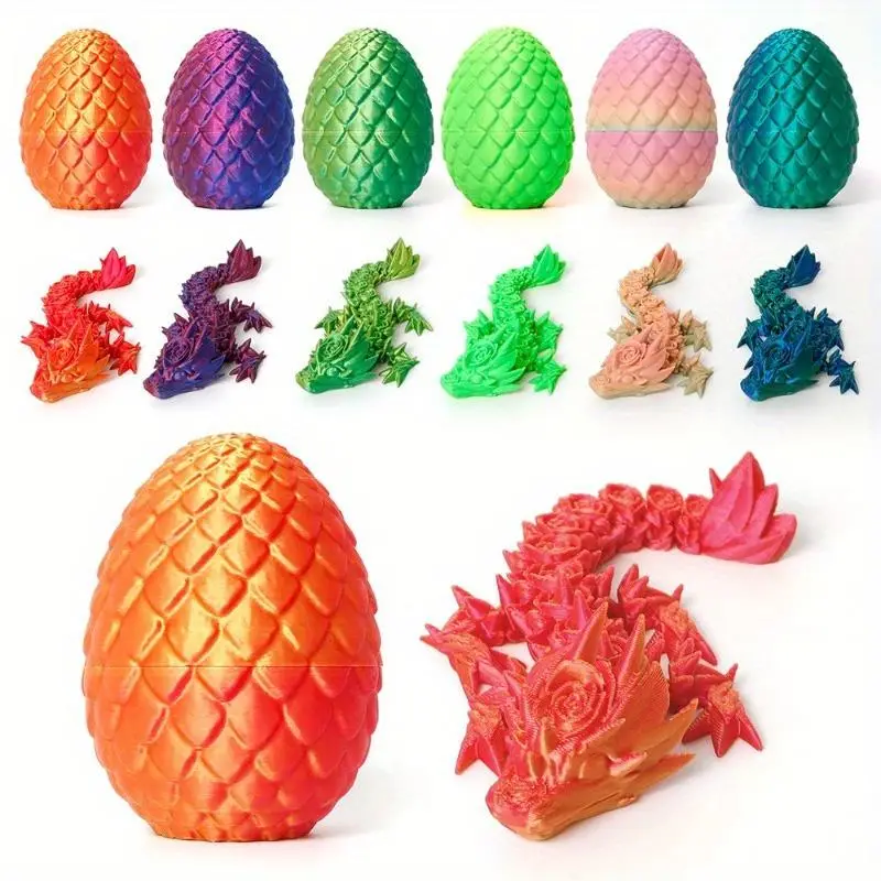 3D Printed Dragon Egg Set, 2 Counts/set Creative Cool Dragon Egg Set, Room Decoration, Car Decoration, Valentine's Day Gift, New Year Decoration Gift