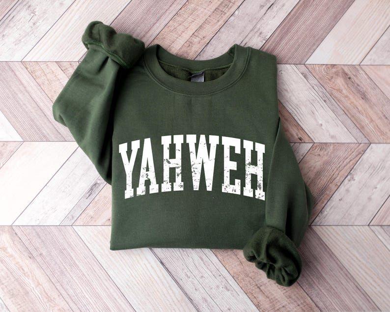 Yahweh Hoodie – Christian Faith Graphic Sweatshirt, Unisex Spiritual Streetwear Pullover for Men and Women, Church Outfit and Prayer Gift for Believers, Made in USA.LKD