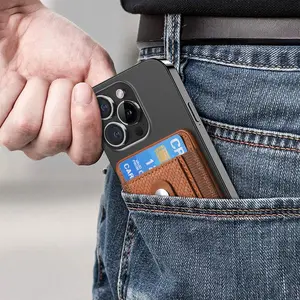 Magnetic Protective Case with Built in Anti-Loss Tracker Slot Compatible with New Phone Models Slim Cover with Smart Device Holder