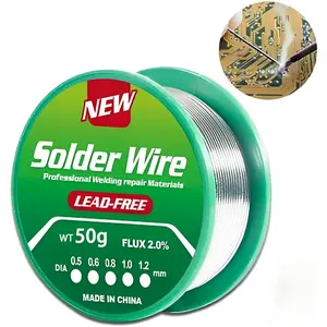 50g Lead-Free Solder Wire with Rosin Core, Sn99 Ag0.3 Cu0.7, Ideal for Welding and Craft Making, Good Thermal Melting Properties
