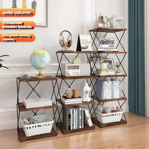 Multi-tier small side table, tall bedside cabinet with storage, sofa side table, for living room, bedroom, office, bathroom, small spaces, Modern Side Table