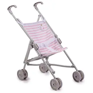 JC Toys  Up to 16 in. Berenguer Boutique Elephant Theme Single Umbrella Stroller, Pink, Ages 2+, Boutique Look