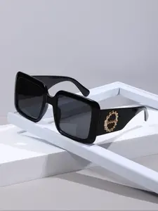 Simple Square Frame Tinted Lens Sunglasses for Women & Men, Trendy Fashionable Large Size Sunglasses, Versatile Sunglasses for Everyday Use, Travel Cool Female Male Glasses Accessory, Men Sunglasses, Stylish Glasses