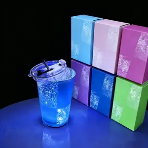 Creative Bar Party Luminous LED 14oz Cup Customizable Color Option with Free Straw Lid & Exclusive Perks Easy Cleaning