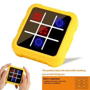 4 in 1 Electronic Tic Tac Toe Game, Handheld Digital Tic Tac Toe Bolt Game with Silent Mode, Portable Educational Toy Gift for Kids & Adults
