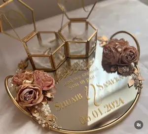 Engagement Trays for Engagement Customized with Elegant Design and Personalized Touch Perfect for Celebrating Love and Making Special Moments Unforgettable - Plates