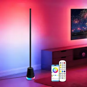 Smart RGB LED Corner Floor Lamp,172 LEDs Bright Standing Lamps for Living Room with APP and Remote,Modern Floor Lamp for Bedroom with Music Sync and 16 Million Colors