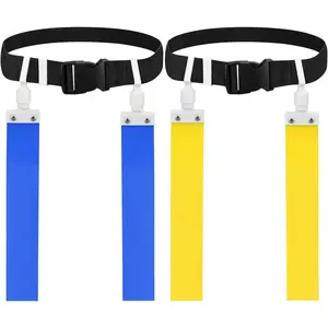 Flag Football Belt, 2pcs Adjustable Flag Football Belt with Belt and Flags, for Youths, Adults