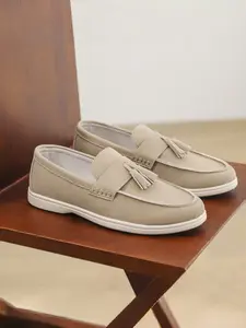 Men's Canvas Loafer Shoes with Fringe, Casual Slip-On Design, Soft Sole, Perfect for Daily Commute & Lazy Wear