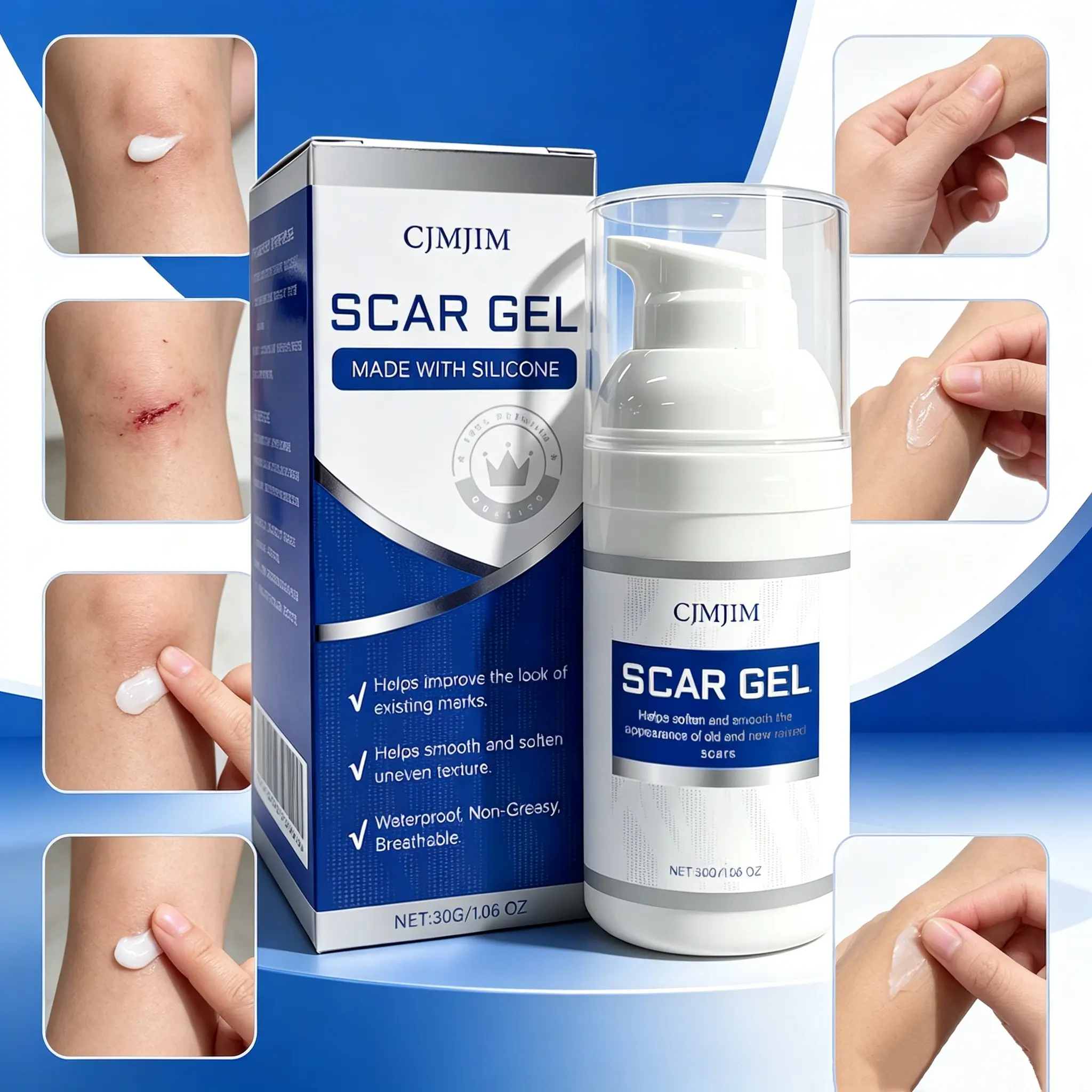 Full Body Silicone Conditioning Skin Gel CJMJIM 30g, Alcohol-Free Breathable Light Formula, Reliable 36-Month Shelf Life At-Home Bath Body Care BPC BBC