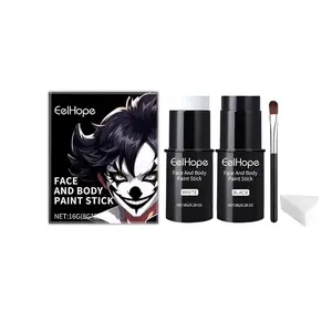 Face Paint Stick - White Makeup Oil Base | Halloween Paint Stick with Jojoba and Mineral Oil | Long-Lasting Clown White Face and Body Painting for Parties, Festivals & Cosplay