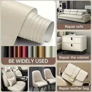 Self-Adhesive PU Leather Repair Patch Kit 50x137cm for Sofa Car Seats DIY Easy Application Versatile Practical Solution