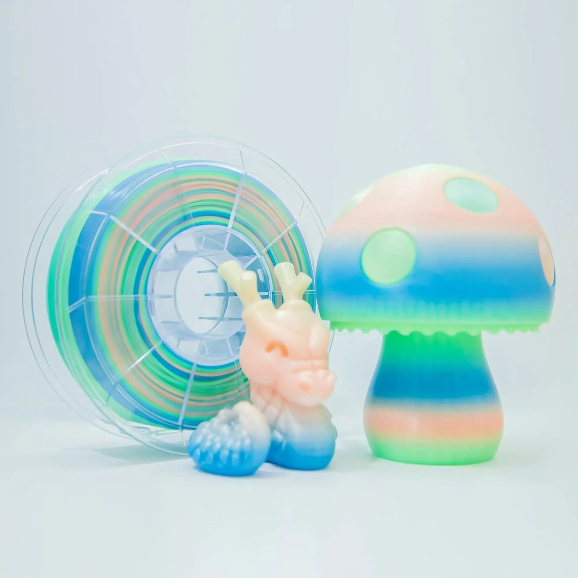 Ziro 3D PLA PRO Luminous PLA 3D Printing Supplies, Eco-Friendly Glow-In-The-Dark Filament (Charges with Strong Light Source), 0.4mm+ Nozzle Compatible, 190-220°C Nozzle Temp, Excellent Dimensional Accuracy, Ideal for Decorative Pieces & Functional Objects