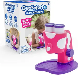Educational Insights GeoSafari Jr. Pink My First Kids Microscope Toy, Preschool Science, STEM Toy, Classroom Must Haves, Ages 3+