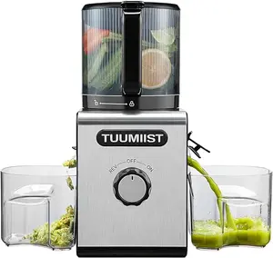 TUUMIIST Cold Press Juicer Machines – 6.5'' Large Feed Chute for Whole Fruits & Vegetables, High Juice Yield, Easy To Clean
