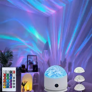 16-Color LED Aurora Projector with Remote Control, USB Powered 3-In-1 Ambient Light 16 Dynamic Effects, 360° Ceiling Projection LED Ambient Light for Living,Bedroom,Party, Kids & Adults Room Decor, Birthday, Valentine's Day gift
