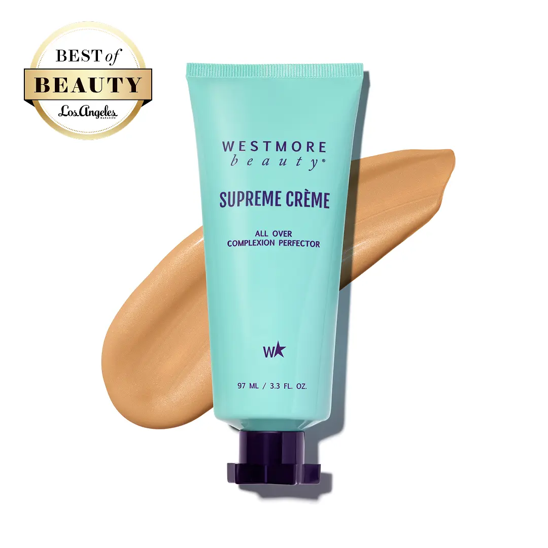 Westmore Beauty Supreme Crème 3.3oz – All-in-One Moisturizer, Concealer & Flawless Coverage with Hyaluronic Acid, Lightweight & Waterproof