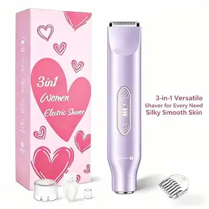 Women's Electric Razor, Rechargeable Triple-Function Hair Remover, Dual-Head Design, Pain-Free Trimming, Ipx7 Waterproof, Shaver Women, Multifunctional Hair Shaver, Personal Care Appliances