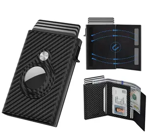 Mens Smart Wallet, Mens Minimalist Wallet 8-10 Cards, Slim Compact Wallet with ID Window, RFID Blocking Card Wallet, Credit Card Holder Trifold Wallet