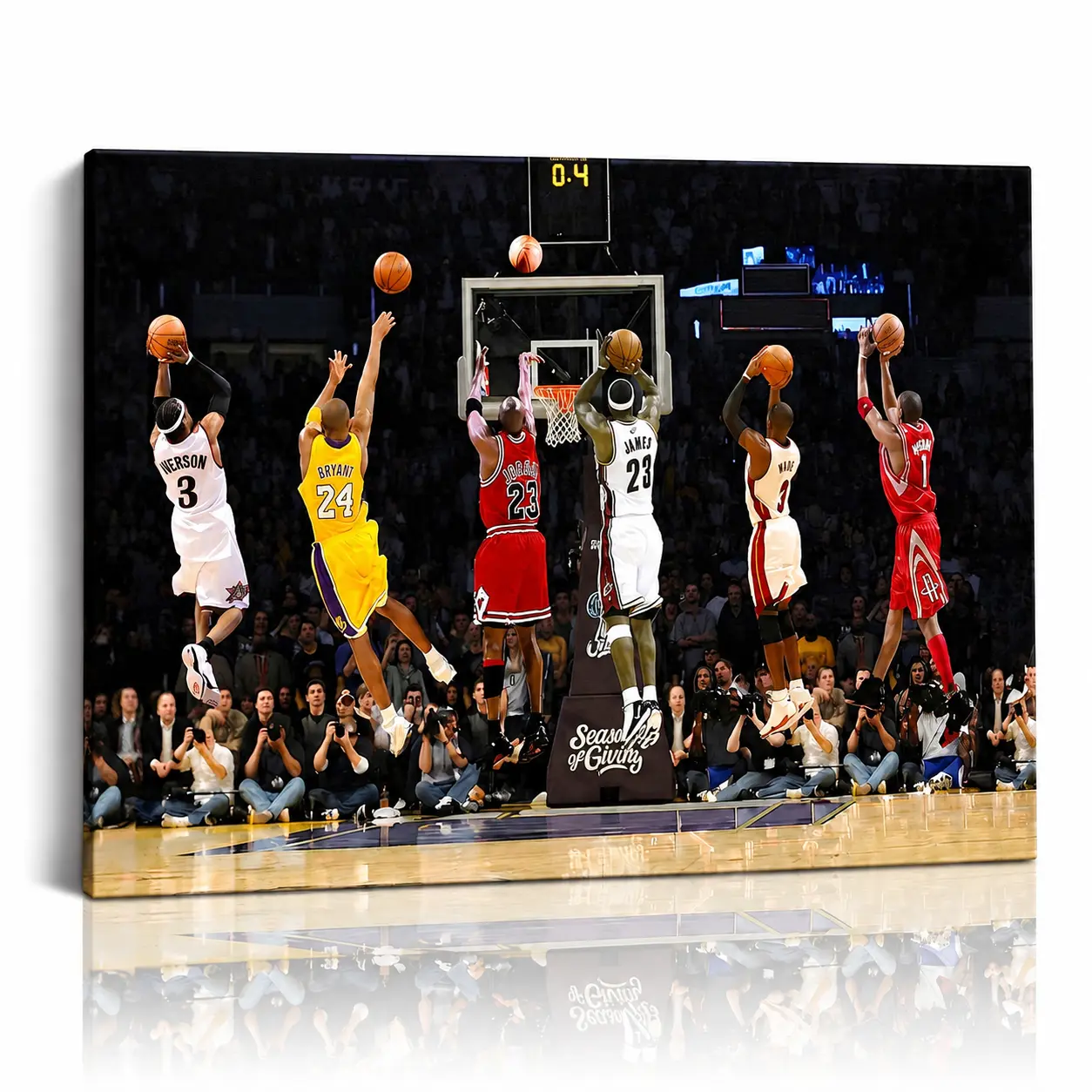 Basketball Legends Canvas Wall Art NBA Star Dunk Poster Modern Sports Canvas Print Wall Decor Home Living Room Bedroom Gift