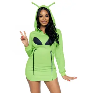 Alien Hoodie Fleece Halloween Costume Dress