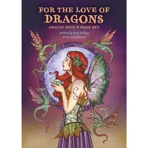 USED-For the Love of Dragons Oracle Deck & Book Set: Artist Amy Brown's Special Collector's Set for Fortune-Telling with 44 Pink Gilt-Edged Cards, Organza by Sullins, Angi (Misc.)