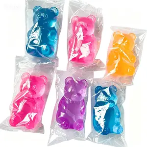 1-pack/4-Pack Gummy Bear Squishy Toys Jelly Filled Sensory Stress Relief relief soft ball