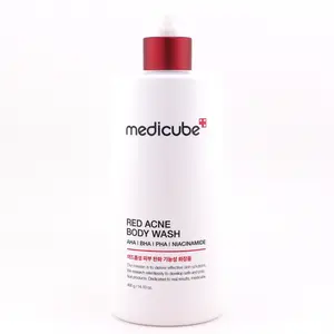 Medicube Red Acne Body Wash Gel 2.0 (400g) - Salicylic Acid Daily Cleanser with Tea Tree, Antibacterial, Exfoliating Body Care for Acne-Prone Skin