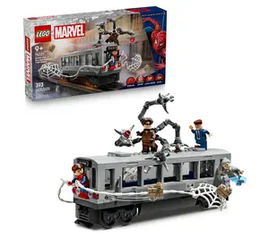 LEGO  Marvel Spider-Man vs. Doc Ock Subway Train Scene Buildin